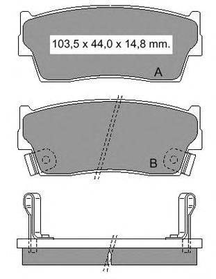 Комплект тормозных колодок, дисковый тормоз VEMA 21501