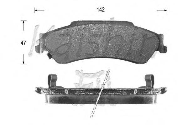 Комплект тормозных колодок, дисковый тормоз KAISHIN D10027