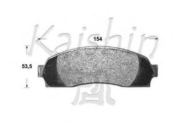 Комплект тормозных колодок, дисковый тормоз KAISHIN D10077