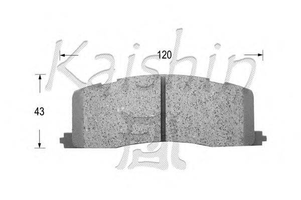Комплект тормозных колодок, дисковый тормоз KAISHIN D2105