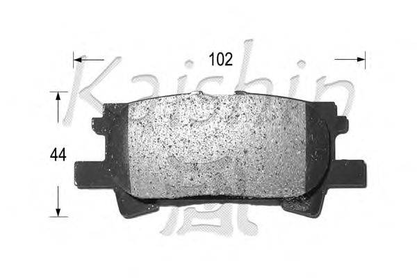 Комплект тормозных колодок, дисковый тормоз KAISHIN D2250