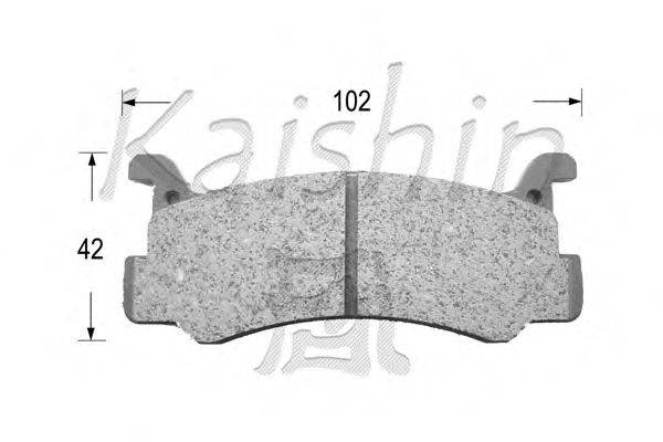 Комплект тормозных колодок, дисковый тормоз KAISHIN D3031