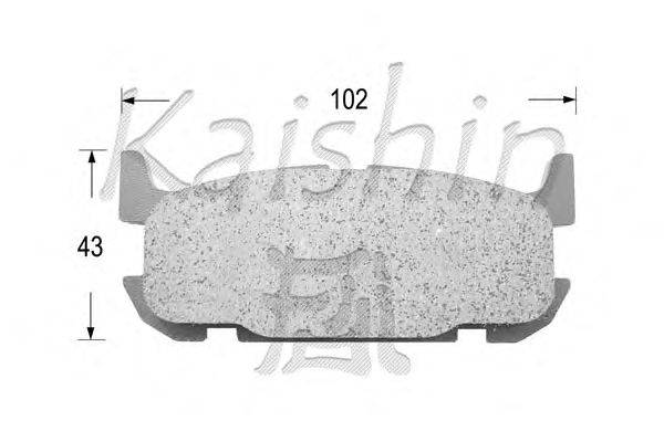 Комплект тормозных колодок, дисковый тормоз KAISHIN D3117