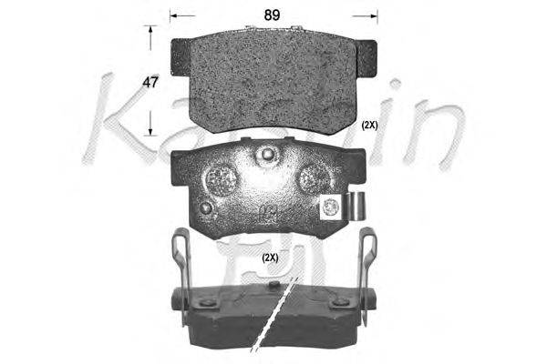 Комплект тормозных колодок, дисковый тормоз KAISHIN D5056