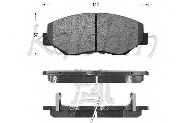 Комплект тормозных колодок, дисковый тормоз KAISHIN D5128