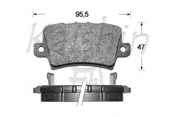 Комплект тормозных колодок, дисковый тормоз KAISHIN D5150