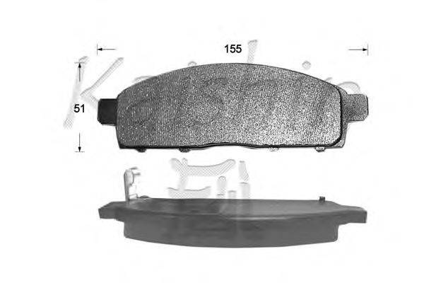 Комплект тормозных колодок, дисковый тормоз KAISHIN D6128