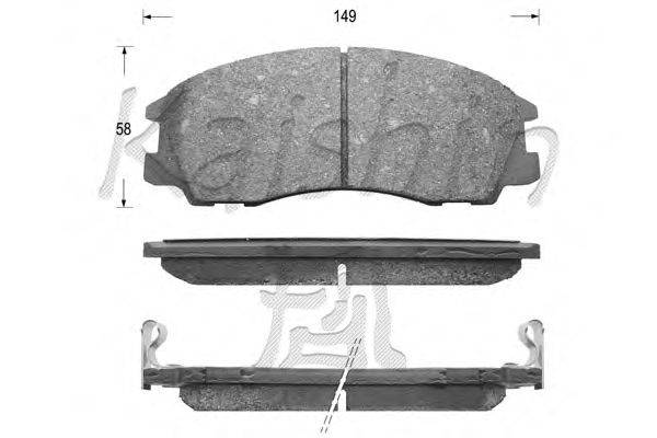 Комплект тормозных колодок, дисковый тормоз KAISHIN FK11136