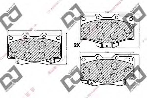 Комплект тормозных колодок, дисковый тормоз DJ PARTS BP1005