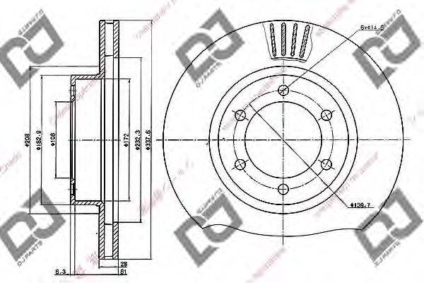 Тормозной диск DJ PARTS BD1013