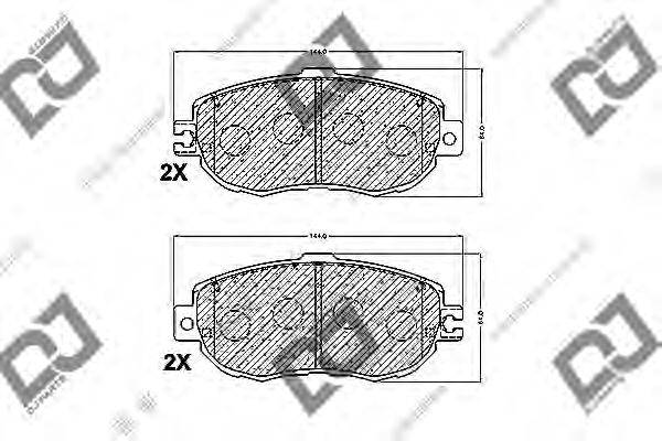 Комплект тормозных колодок, дисковый тормоз DJ PARTS BP1072