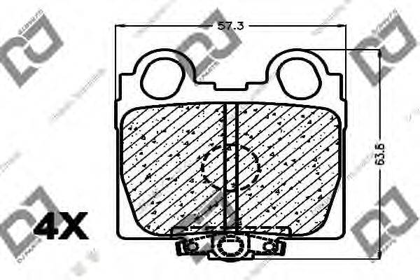 Комплект тормозных колодок, дисковый тормоз DJ PARTS BP1073