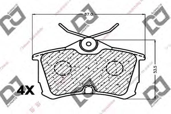 Комплект тормозных колодок, дисковый тормоз DJ PARTS BP1079