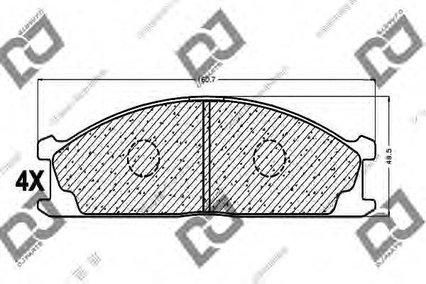 Комплект тормозных колодок, дисковый тормоз DJ PARTS BP1096