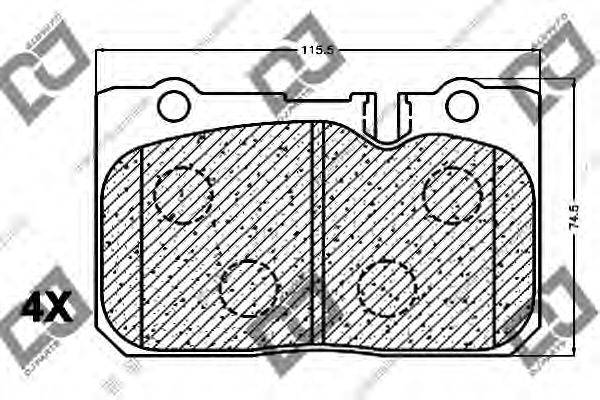 Комплект тормозных колодок, дисковый тормоз DJ PARTS BP1148