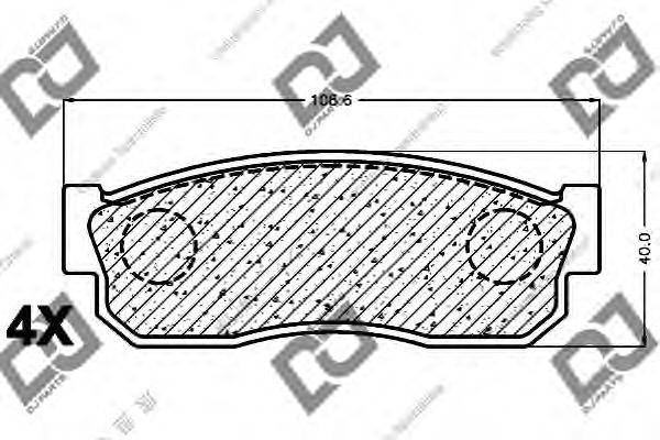 Комплект тормозных колодок, дисковый тормоз DJ PARTS BP1191