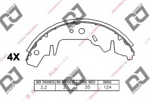 Комплект тормозных колодок DJ PARTS BS1135