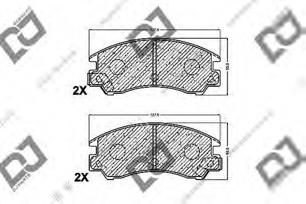 Комплект тормозных колодок, дисковый тормоз DJ PARTS BP1194