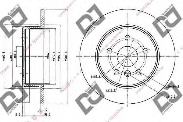 Тормозной диск DJ PARTS BD1024