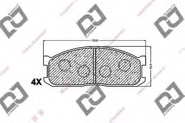 Комплект тормозных колодок, дисковый тормоз DJ PARTS BP1212