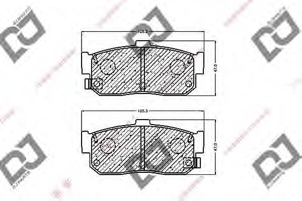 Комплект тормозных колодок, дисковый тормоз DJ PARTS BP1221