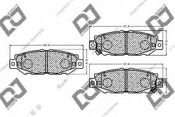 Комплект тормозных колодок, дисковый тормоз DJ PARTS BP1237