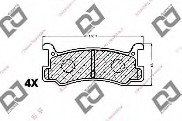 Комплект тормозных колодок, дисковый тормоз DJ PARTS BP1259