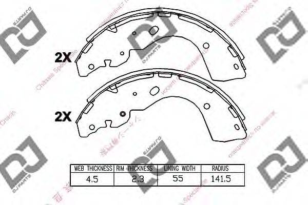 Комплект тормозных колодок DJ PARTS BS1149