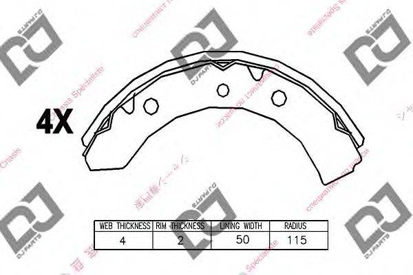 Комплект тормозных колодок DJ PARTS BS1340