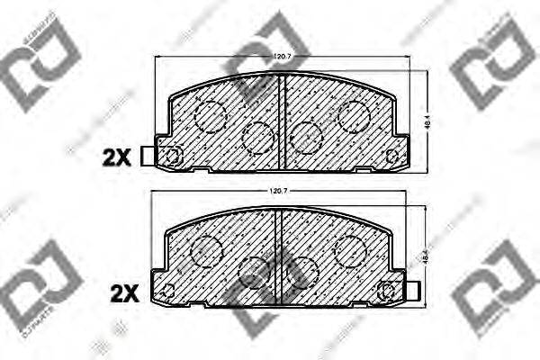 Комплект тормозных колодок, дисковый тормоз DJ PARTS BP1302