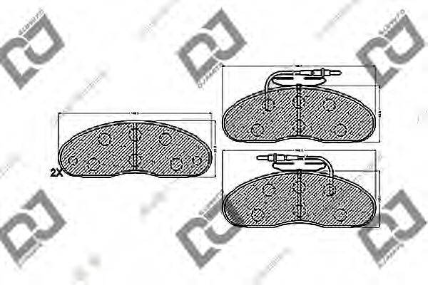 Комплект тормозных колодок, дисковый тормоз DJ PARTS BP1388