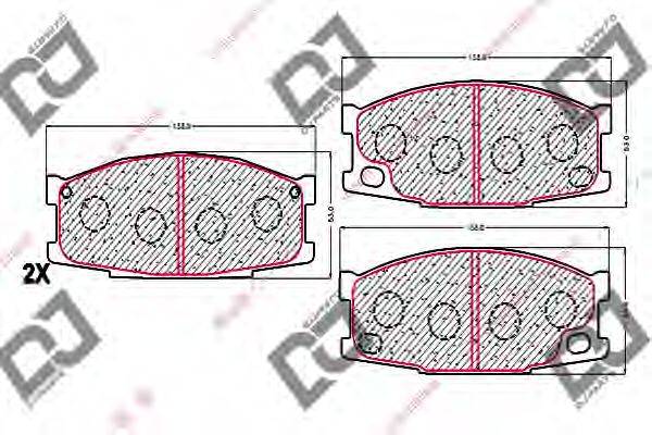 Комплект тормозных колодок, дисковый тормоз DJ PARTS BP1794