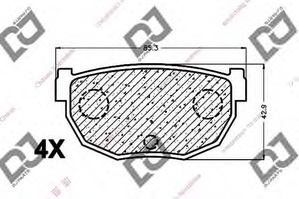 Комплект тормозных колодок, дисковый тормоз DJ PARTS BP1477