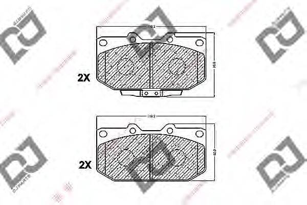 Комплект тормозных колодок, дисковый тормоз DJ PARTS BP1478