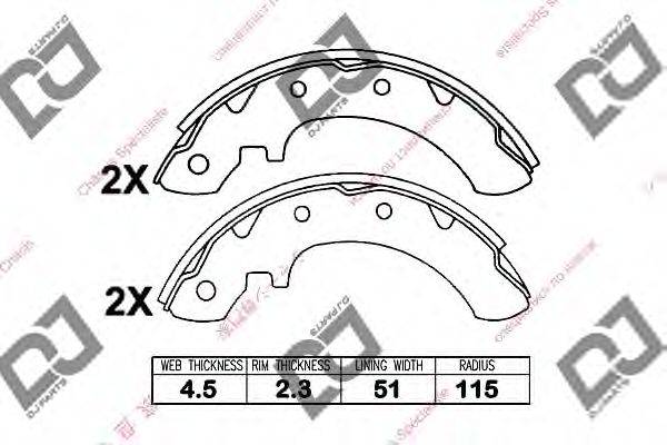 Комплект тормозных колодок DJ PARTS BS1169