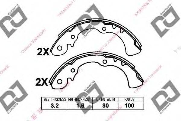 Комплект тормозных колодок DJ PARTS BS1172