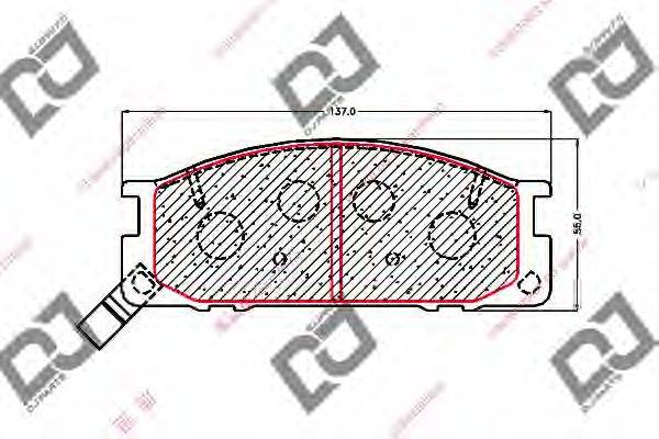 Комплект тормозных колодок, дисковый тормоз DJ PARTS BP1578