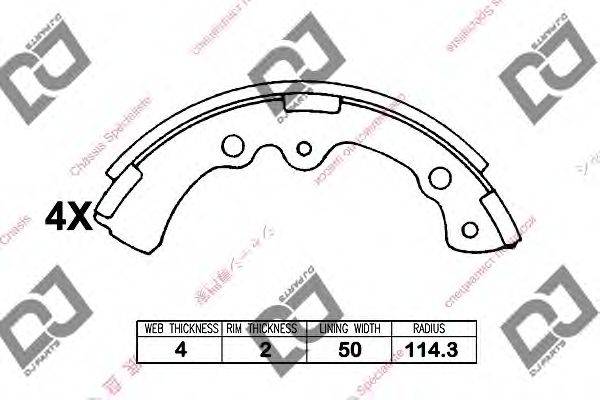 Комплект тормозных колодок DJ PARTS BS1187