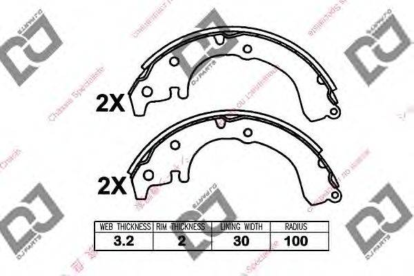 Комплект тормозных колодок DJ PARTS BS1195