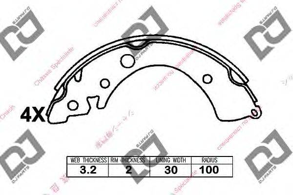 Комплект тормозных колодок DJ PARTS BS1328