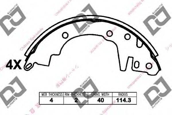 Комплект тормозных колодок DJ PARTS BS1346