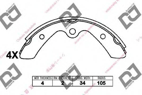 Комплект тормозных колодок DJ PARTS BS1388