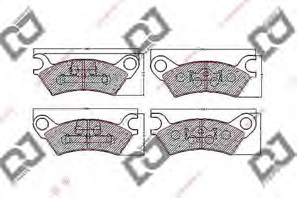 Комплект тормозных колодок, дисковый тормоз DJ PARTS BP1659