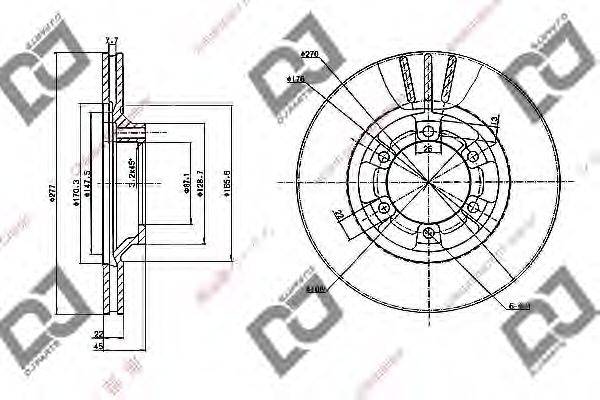 Тормозной диск DJ PARTS BD1032