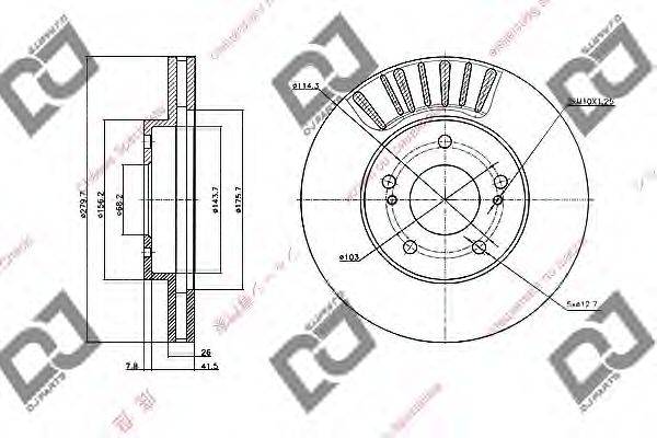 Тормозной диск DJ PARTS BD1057