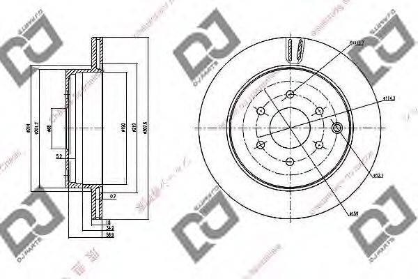 Тормозной диск DJ PARTS BD1062