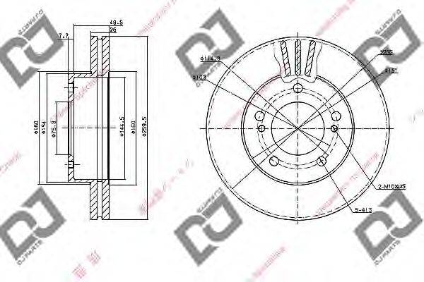 Тормозной диск DJ PARTS BD1068