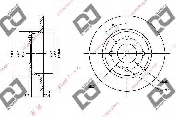 Тормозной диск DJ PARTS BD1099