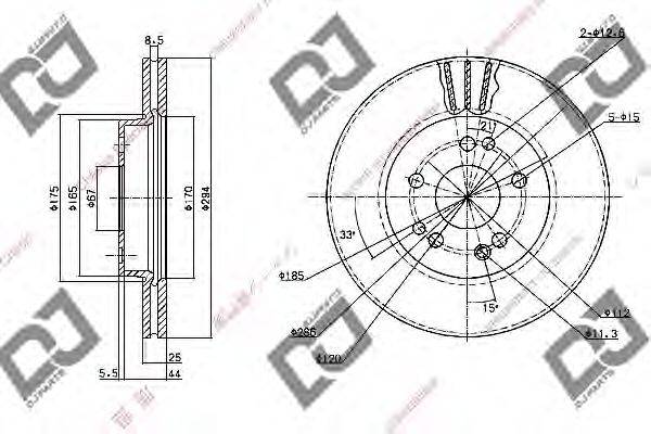 Тормозной диск DJ PARTS BD1119