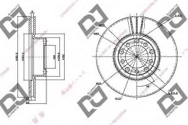 Тормозной диск DJ PARTS BD1124